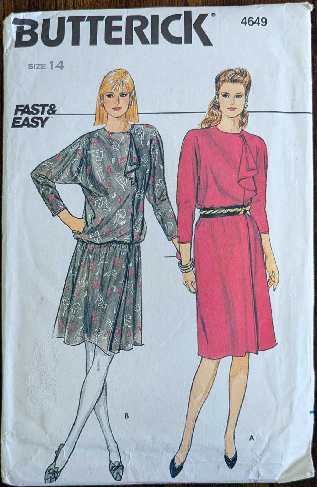 Uncut Butterick Sewing Pattern #4649 for Misses' Dress With Variations ...