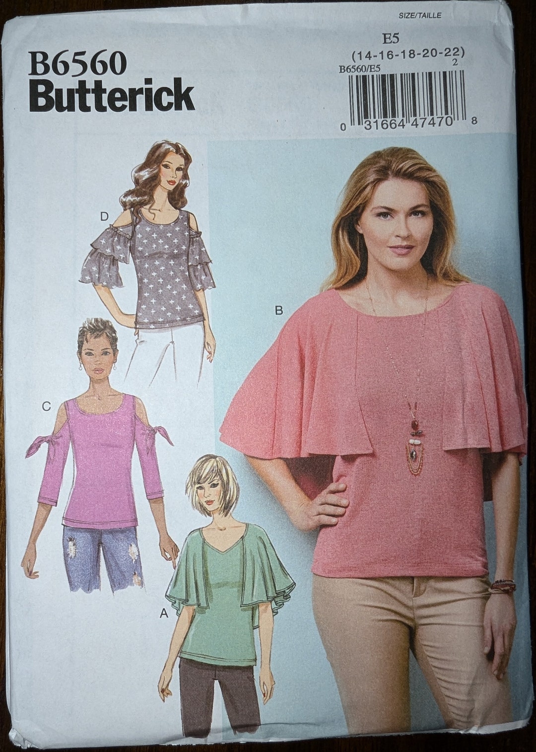 Uncut Butterick Sewing Pattern #B6560 for Misses and Misses' Plus Size ...