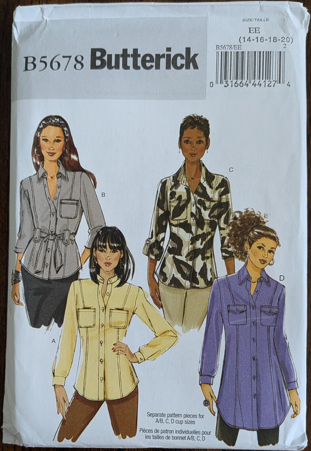 Uncut Butterick Sewing Pattern #B5678 for Misses and Misses' Plus Size ...