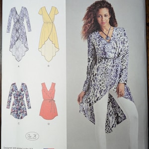 Uncut Simplicity Sewing Pattern #1064 for Misses and Misses&#39; Plus Size Tunics with Length Variations. Sizes 6-14 and Sizes 14-22 Available.