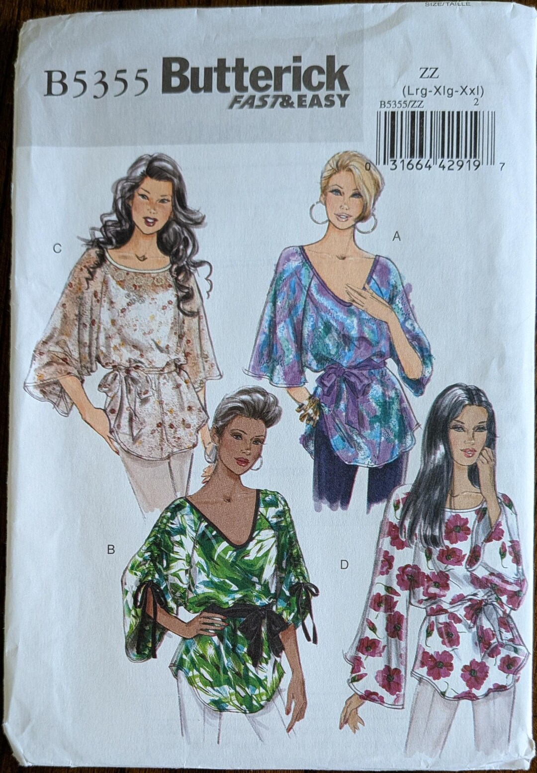 Uncut Butterick Sewing Pattern #B5355 for Misses and Misses' Plus Size ...