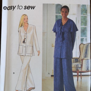 Uncut Simplicity Sewing Pattern #8810 for Misses&#39; Pants and Unlined Jacket. Sizes 10-16.