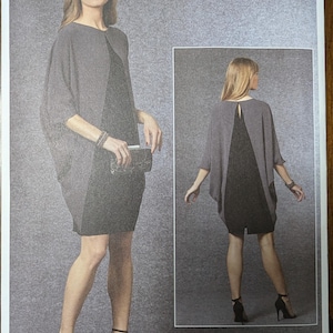 Uncut Vogue Sewing Pattern #V1720 for Misses and Misses&#39; Plus Size Dress. Sizes S-M-L-XL-XXL.