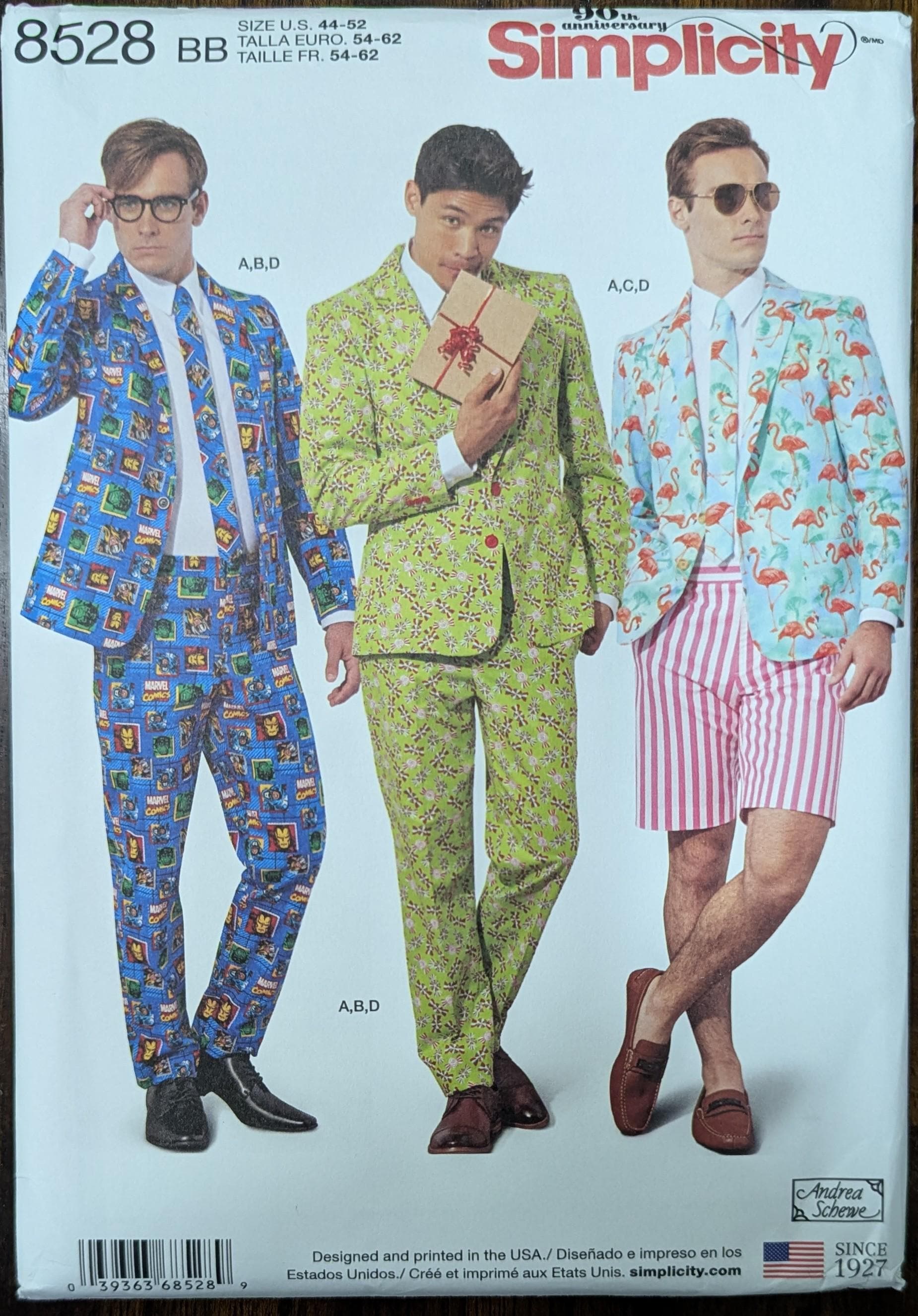 Pattern Dxl Uncut Simplicity Sewing Pattern #8528 for Men's Costume Suit. Sizes 34 ...