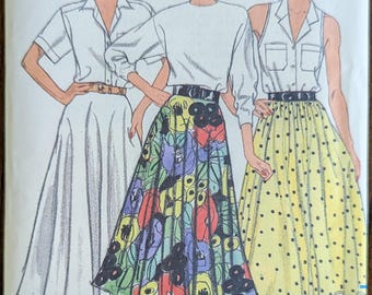 Uncut Butterick Sewing Pattern #3828 for Misses' Skirt. Sizes 8-12.