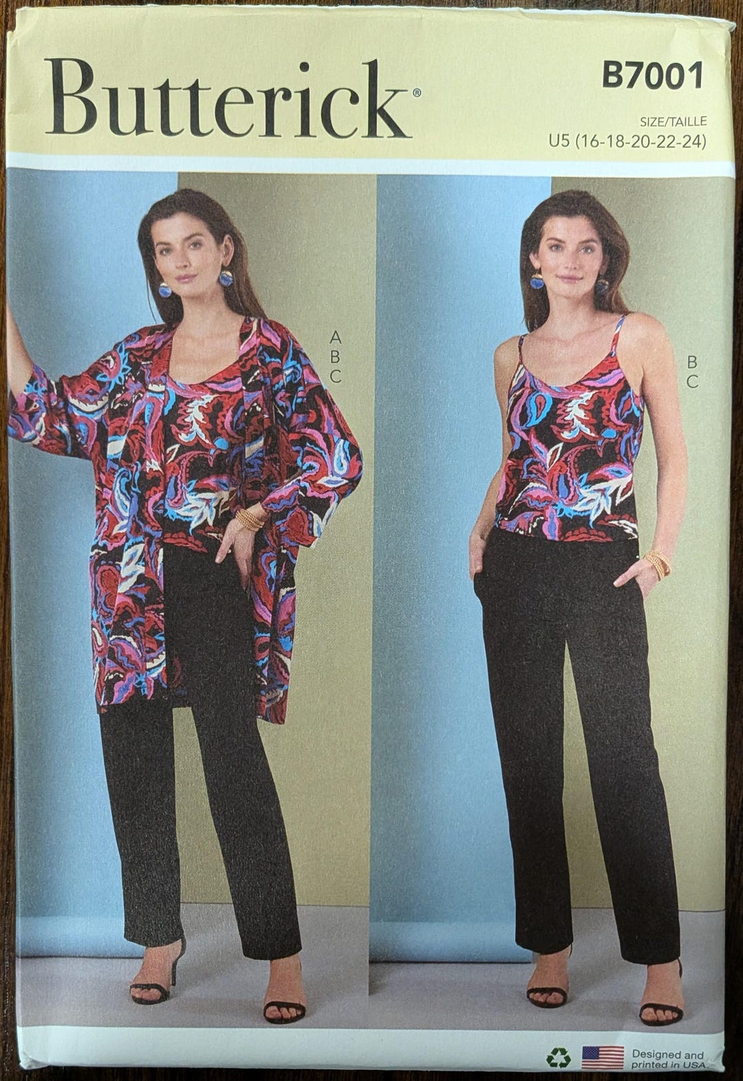 Uncut Butterick Sewing Pattern #B7001 for Misses and Misses' Plus Size ...