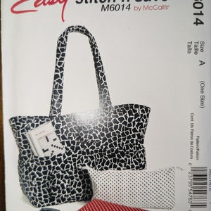 Uncut Stitch N Save Sewing Pattern #M6014 for Tote and Pouch. One Size.