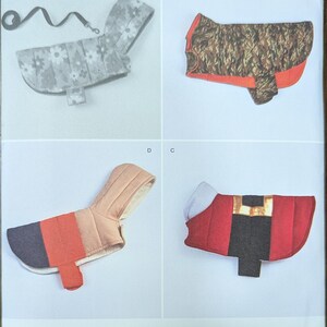 Uncut Simplicity Sewing Pattern #S9426 for Quilted Dog Coats in 3 Sizes. Sizes S-L.