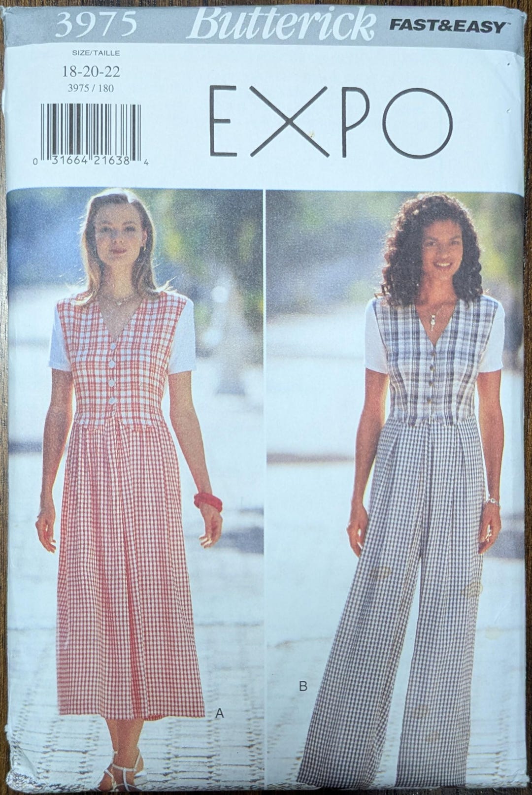 Uncut Butterick Sewing Pattern #3975 for Misses' Plus Size Dress and ...