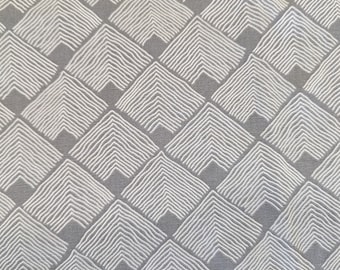 Richloom Cotton Duck Fabric by the Yard in a Gray Print. 100% Cotton.