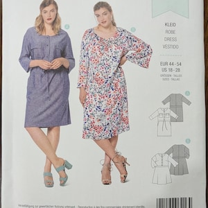 Uncut Burda Sewing Pattern #6216 for Misses&#39; Plus Size Dress with Variation. Sizes 18-28.
