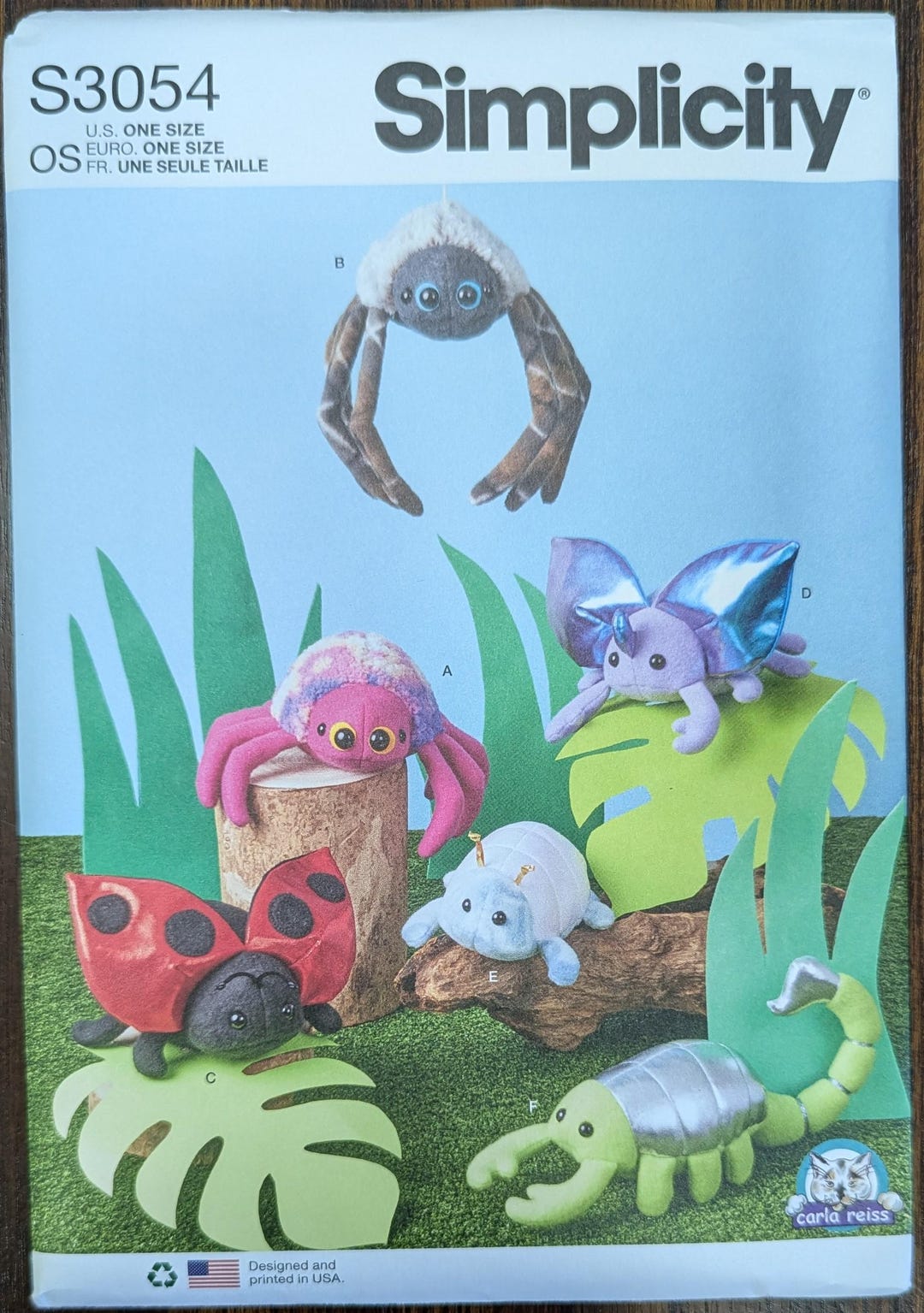 Uncut Simplicity Sewing Pattern #S3054 or #R12191 for Plush Bugs ...