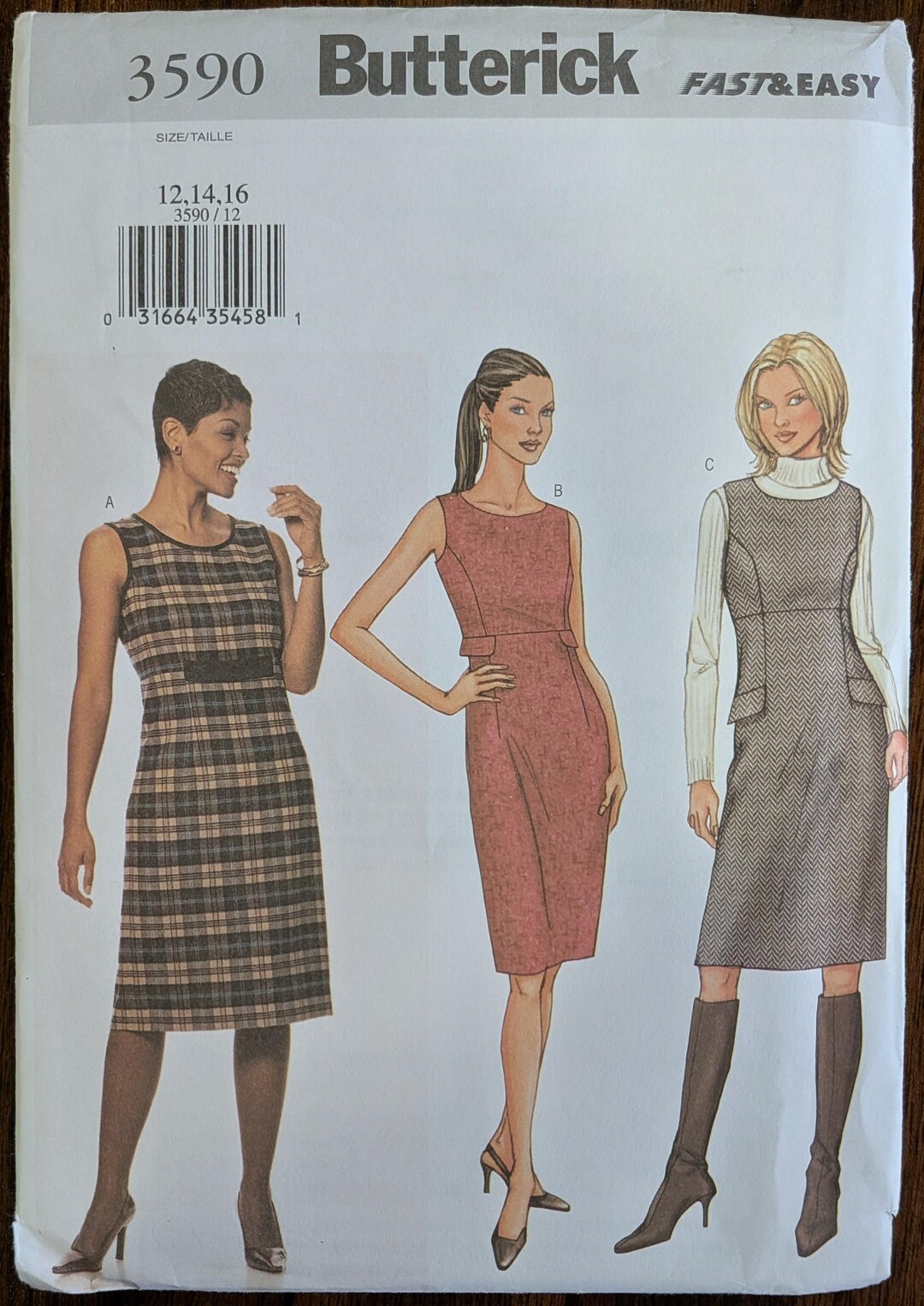 Uncut Butterick Sewing Pattern #3590 for Misses and Misses' Plus Size ...