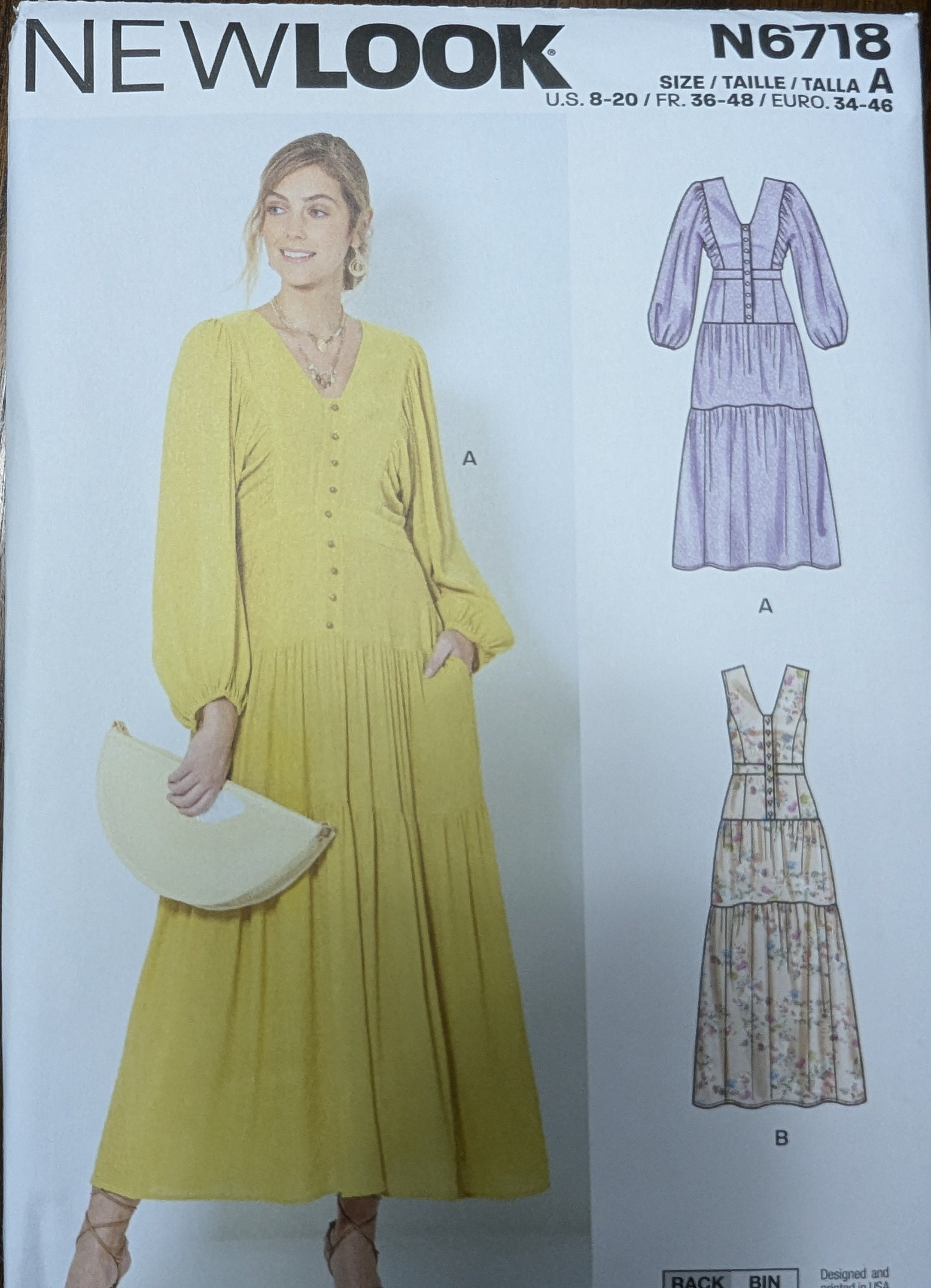 Uncut New Look Sewing Pattern #N6718 for Misses and Misses' Plus