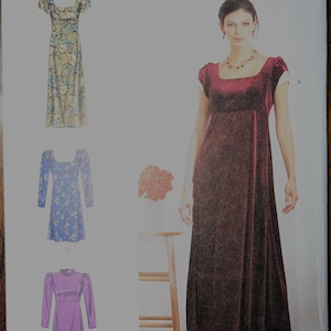 Uncut Simplicity Sewing Pattern #S9453 for Misses and Misses&#39; Plus Size Dress in 2 Lengths. Sizes 6-14 and Sizes 16-24 Available.