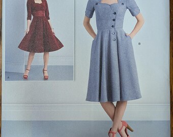 Uncut Simplicity Sewing Pattern 8259 for Misses' Dress. Sizes 8-16.
