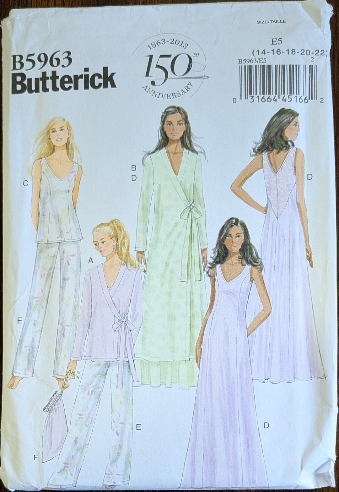 Uncut Butterick Sewing Pattern #B5963 for Misses and Misses' Plus Size ...