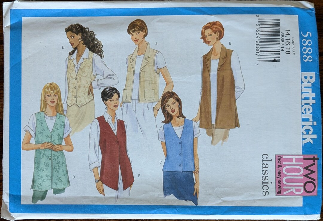 Uncut Butterick Sewing Pattern #5888 for Misses and Misses' Plus Size ...