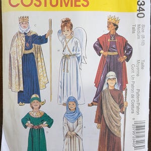 Uncut McCall&#39;s Sewing Pattern #2340 for Kids&#39; Nativity Costumes. Size Medium 8-10.