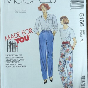 Uncut McCall&#39;s Sewing Pattern #5166 for Misses&#39; Pants. Size 10.