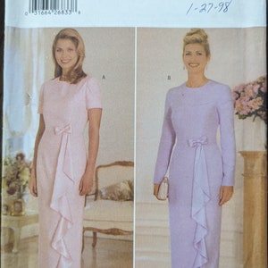Uncut Butterick Sewing Pattern #5363 for Misses&#39; Dress with Sleeve and Length Variations. Sizes 6-10