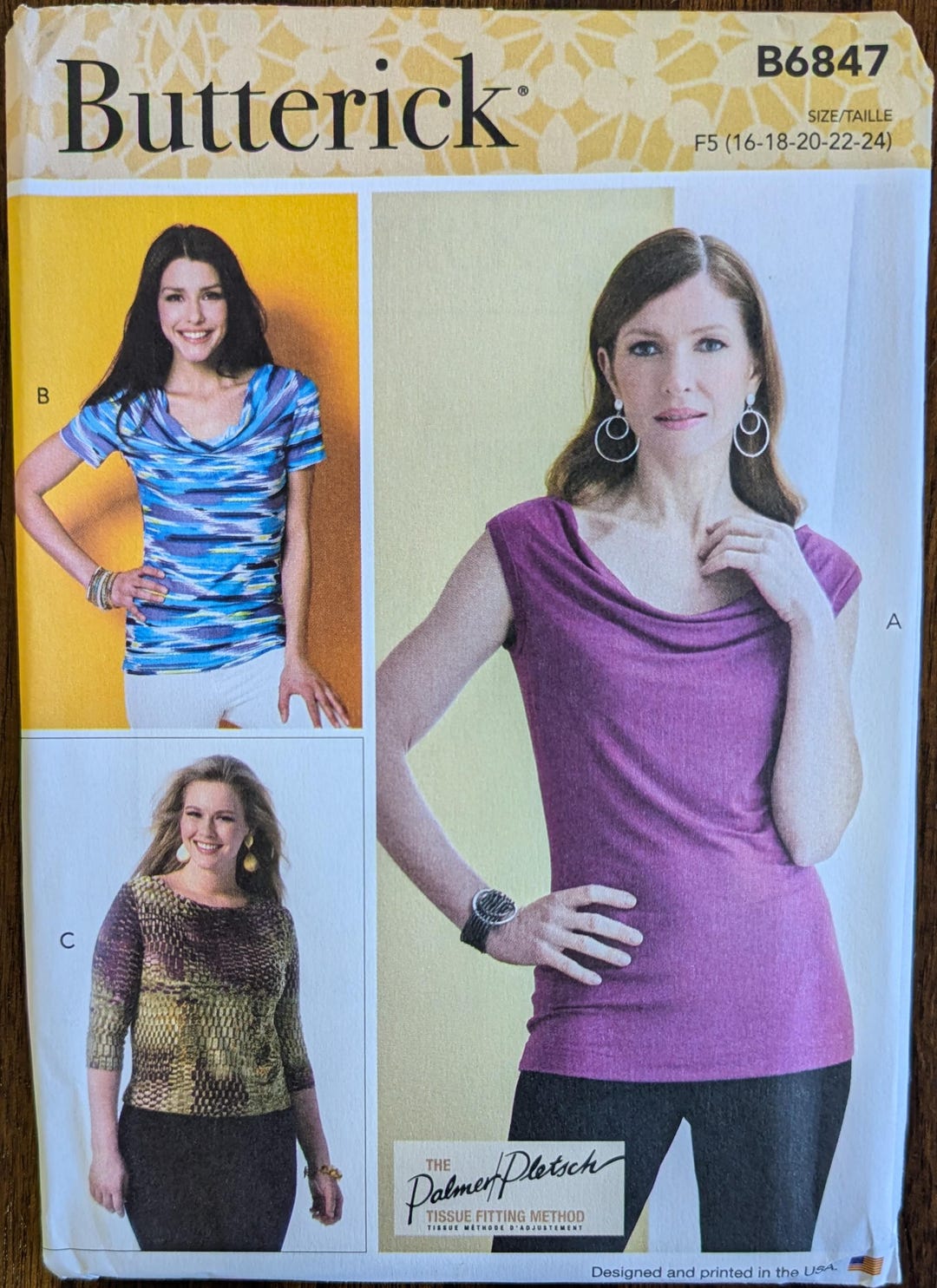 Uncut Butterick Sewing Pattern #B6847 for Misses and Misses' Plus Size ...