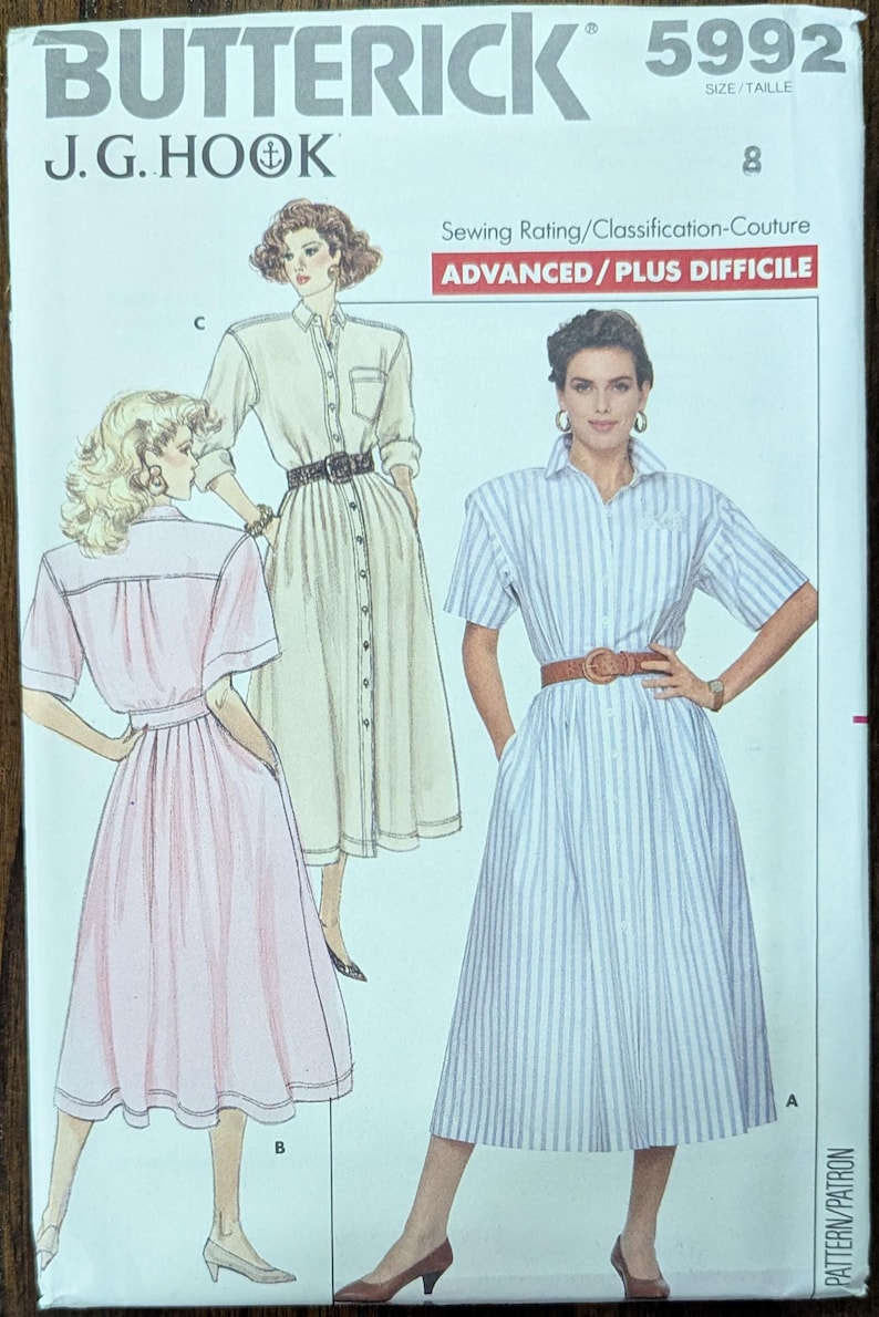 Uncut Butterick Sewing Pattern #5992 for Misses' Dress With 3 ...