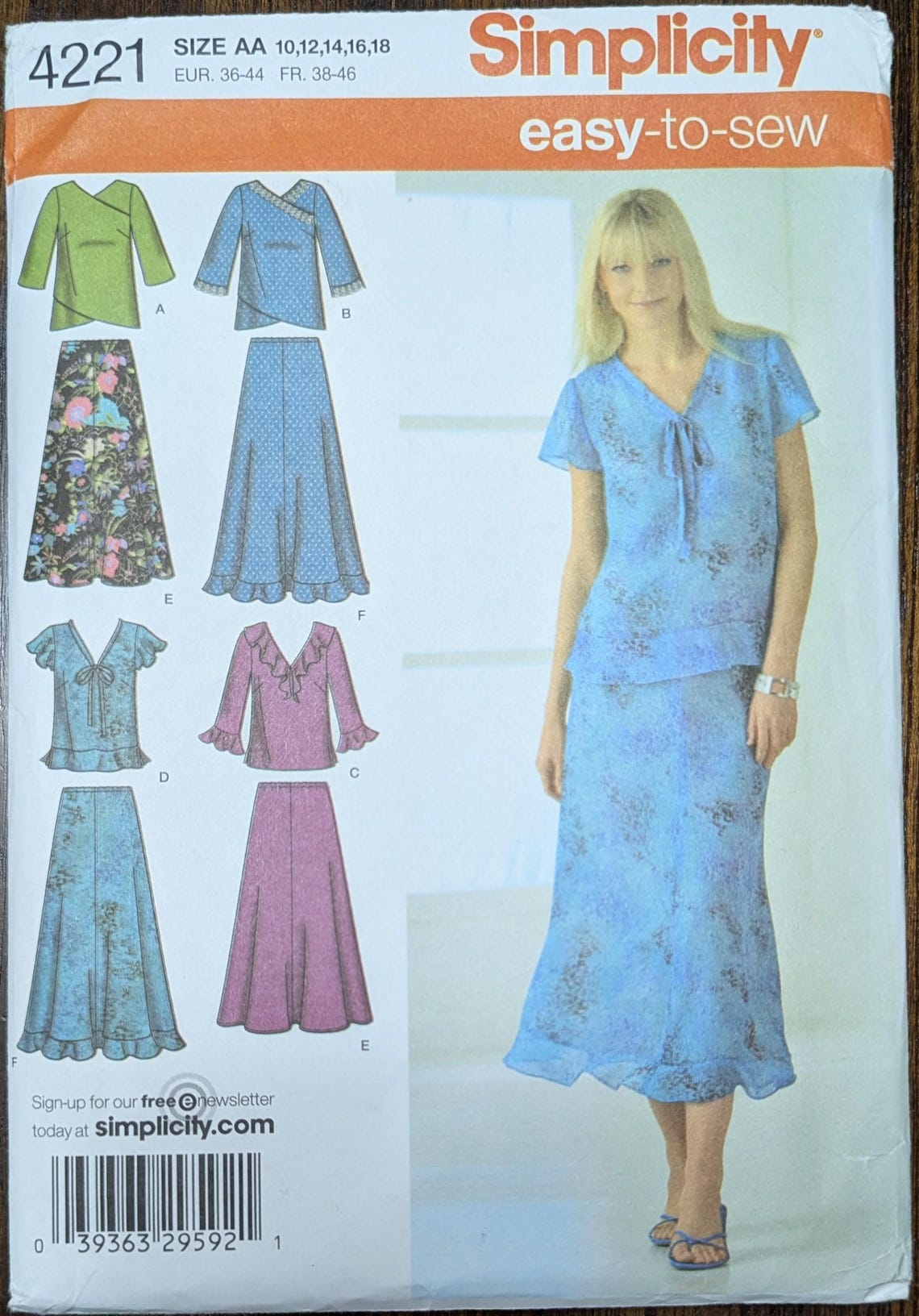 Uncut Simplicity Sewing Pattern #4221 for Misses and Misses' Plus Size ...