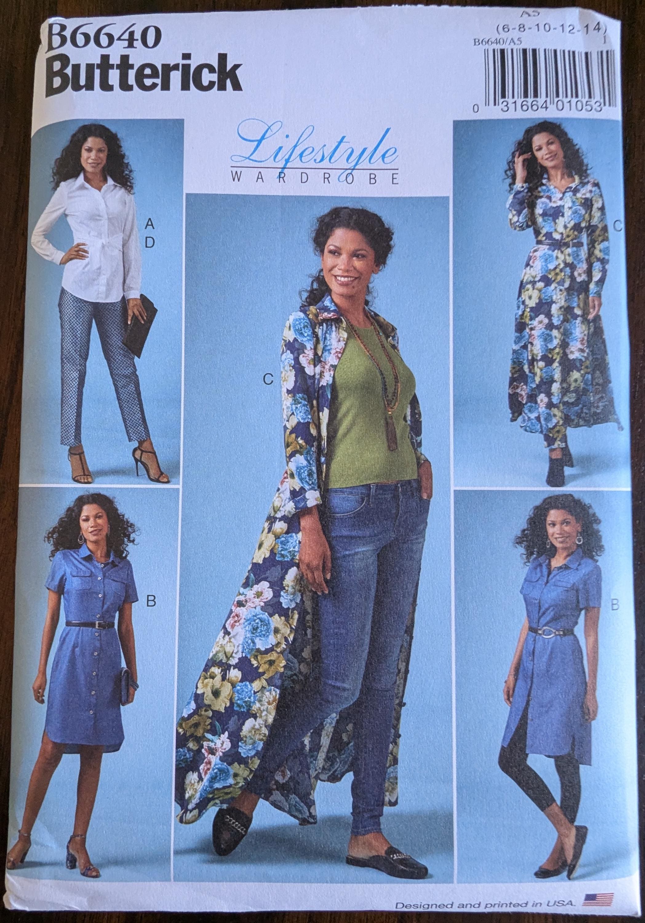 Uncut Butterick Sewing Pattern #B6640 for Misses and Misses' Plus Size ...