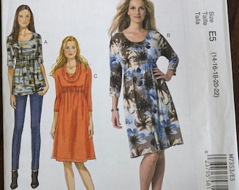 McCall's M8001Y - Blusa De Manga Corta Para Mujer, Patrones De Costura, Tallas 4-14, Color Blanco