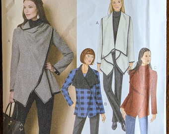 Uncut Butterick Sewing Pattern B6255 for Misses Coat with 3 Variations. Sizes XS-S-Med.