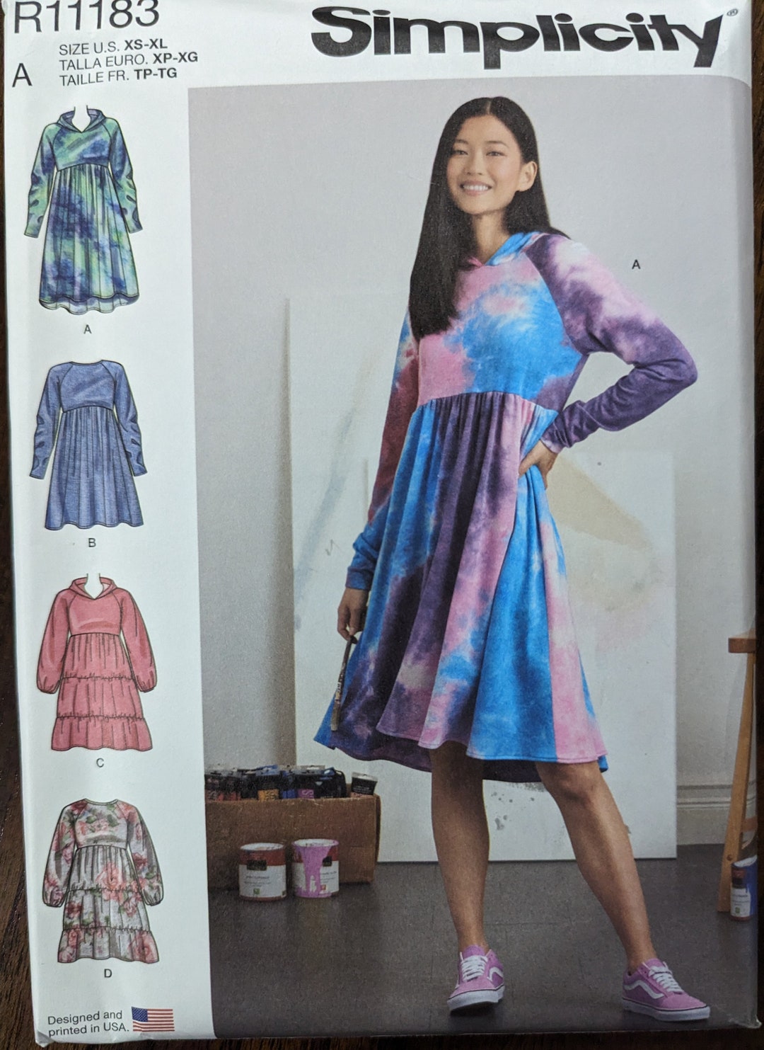 Simplicity Patterns R11174 Uncut Simplicity Sewing Pattern #R11183 for Misses' Sweatshirt Dresses ...