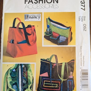 Uncut McCall&#39;s Sewing Pattern #MP377 for Totes, Tote Bags, Organizer Bags