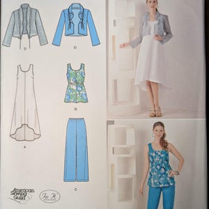 Uncut Simplicity Sewing Pattern #1621 for Misses and Misses&#39; Plus Size Pullover Dress or Tunic, Pants and Jacket. Sizes XXS-XXL (4-26).