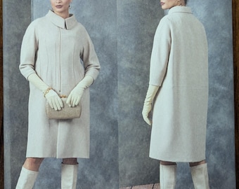 Uncut Vogue Sewing Pattern #V1911 for Misses and Misses' Plus Size Coat. Sizes XS, S, Med. and Sizes L, XL, XXL Available.