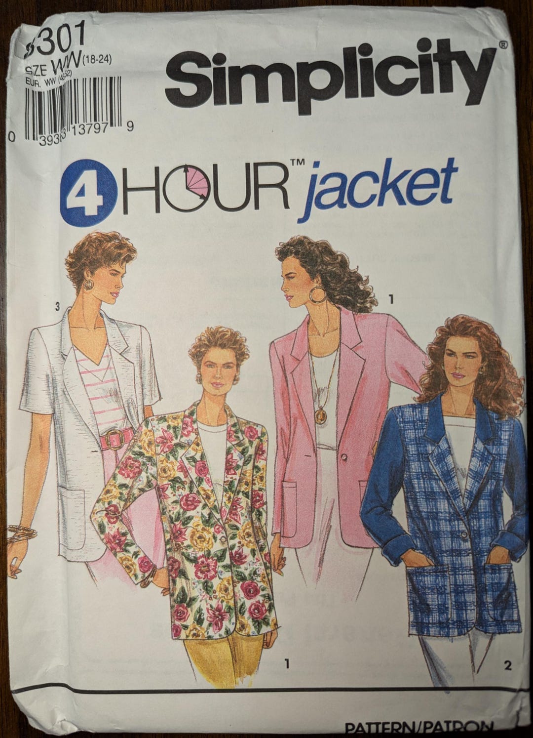 Uncut Simplicity Sewing Pattern #8301 for Misses' Plus Size Jacket With ...