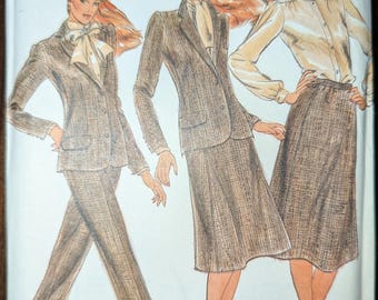 Uncut Butterick Sewing Pattern #3325 for Misses' Jacket, Blouse, Skirt and Pants. Size 10.