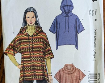 Uncut Stitch 'n Save Sewing Pattern M6774 for Misses and Misses' Plus Size Oversized Pullover Tops. Sizes XS-XXL.