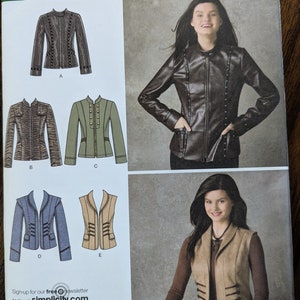 Uncut Simplicity Sewing Pattern #2341 for Misses&#39; Jackets. Sizes 6-14.