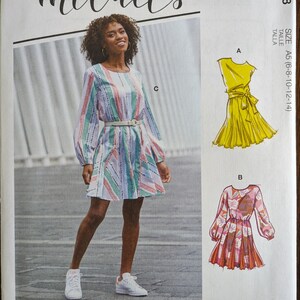 Uncut McCall&#39;s Sewing Pattern #M8178 for Misses&#39; Dresses and Belt. Sizes 6-14.