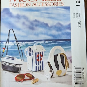Uncut McCall&#39;s Fashion Accessories Sewing Pattern #M6761 for Lined Bags. Size OSZ