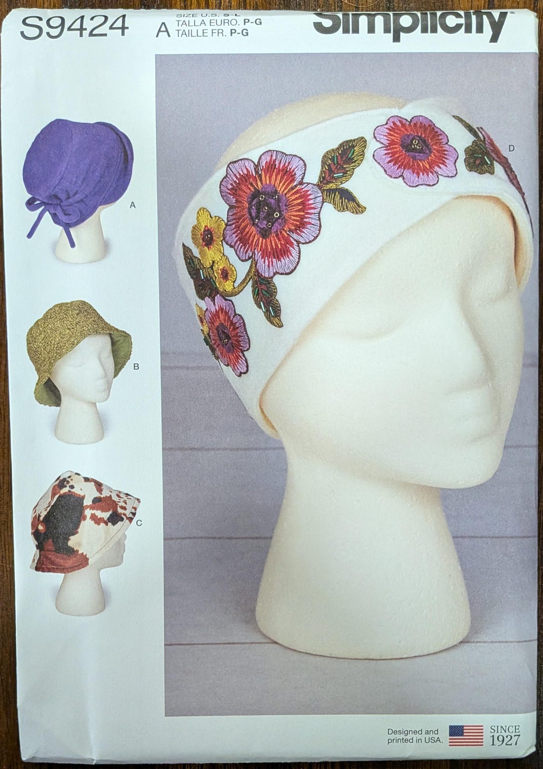 Uncut Simplicity Sewing Pattern #S9424 for Misses' Hats and Headband in ...