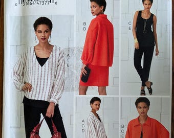 Uncut Vogue Sewing Pattern VP949 for Misses Top, Skirt and Pants. Sizes XS-S-Med.
