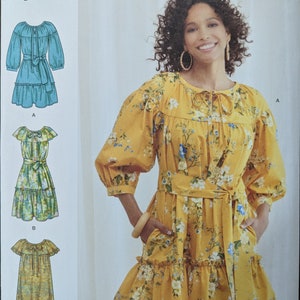 Uncut Simplicity Sewing Pattern #S9780 for Misses&#39; Dresses with 3 Variations. Sizes 6-14.