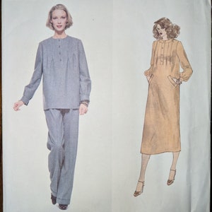 Uncut Vogue Paris Original Sewing Pattern #1967 Designed by Nina Ricci for Misses&#39; Dress or Tunic and Pants. Size 14.