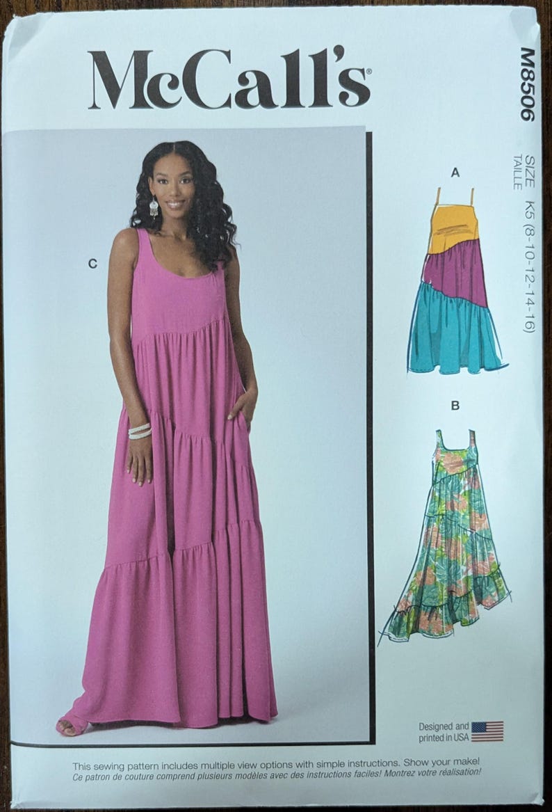 M8506 Pattern Uncut Mccall's Sewing Pattern #M8506 for Misses and Misses' Plus Size ...