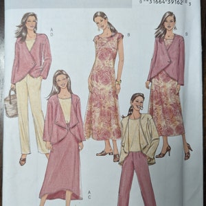 Uncut Butterick Sewing Pattern #B4402 for Misses&#39; Jacket, Top, Dress, Skirt and Pants. Sizes 8-14.