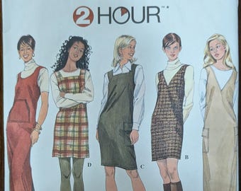 Uncut Simplicity Sewing Pattern #8788 for Misses and Misses' Plus Size Jumper with 5 Variations. Sizes 8-18.