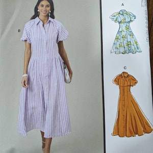 Uncut McCall&#39;s Sewing Pattern #M8384 or Pattern #R11781 for Misses and Misses&#39; Plus Size Shirtdress. Sizes 4-12 and Sizes 14-22 Available.