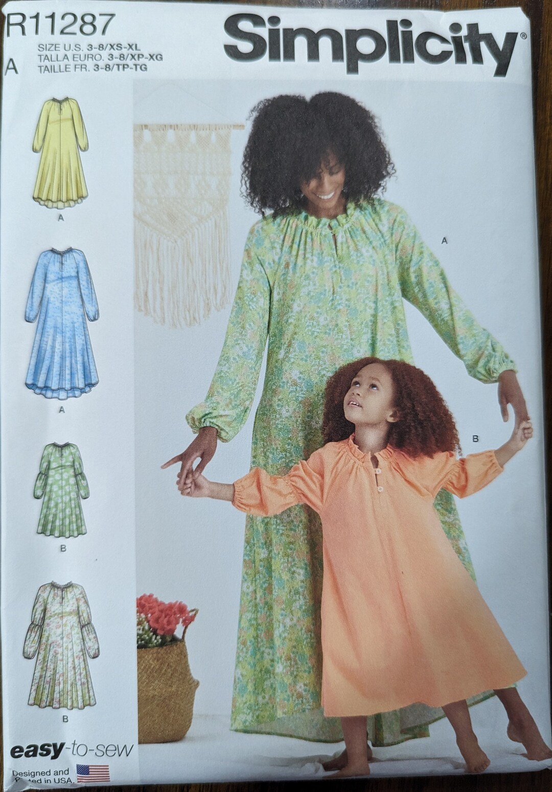Simplicity Pattern R11878 Uncut Simplicity Sewing Pattern #R11287 for Child's and Misses' Lounge ...